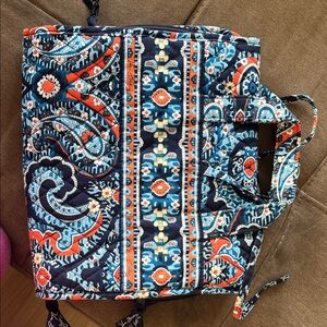 Vera Bradley Blue and Red Paisley Cosmetic Bag